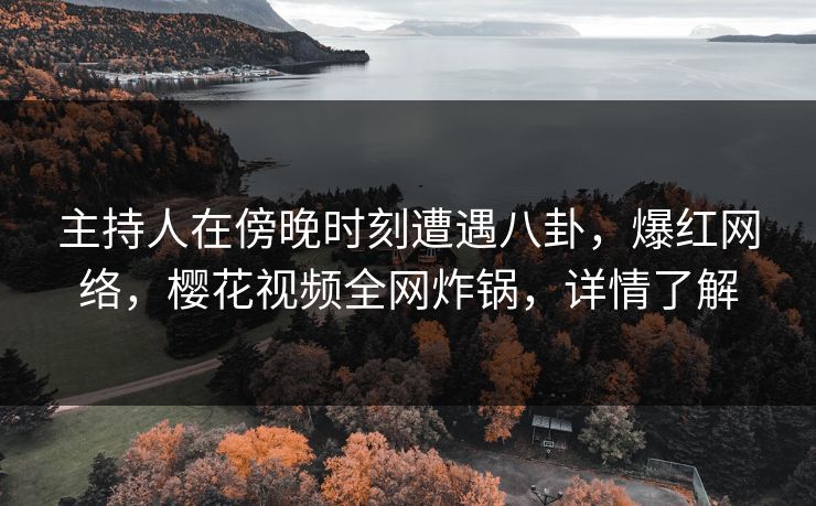 主持人在傍晚时刻遭遇八卦，爆红网络，樱花视频全网炸锅，详情了解